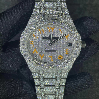 Automatic Ap Iced Out Watch Luxury Brand Bust Down Hip Hop VVS Moissanite Watch