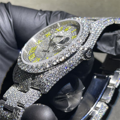 Ef Moissanite Watch  Colour Less Baguette Vvs Moissanite Watch With Custom