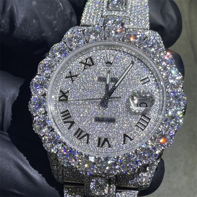 Bust Down Diamond Studded Watch
