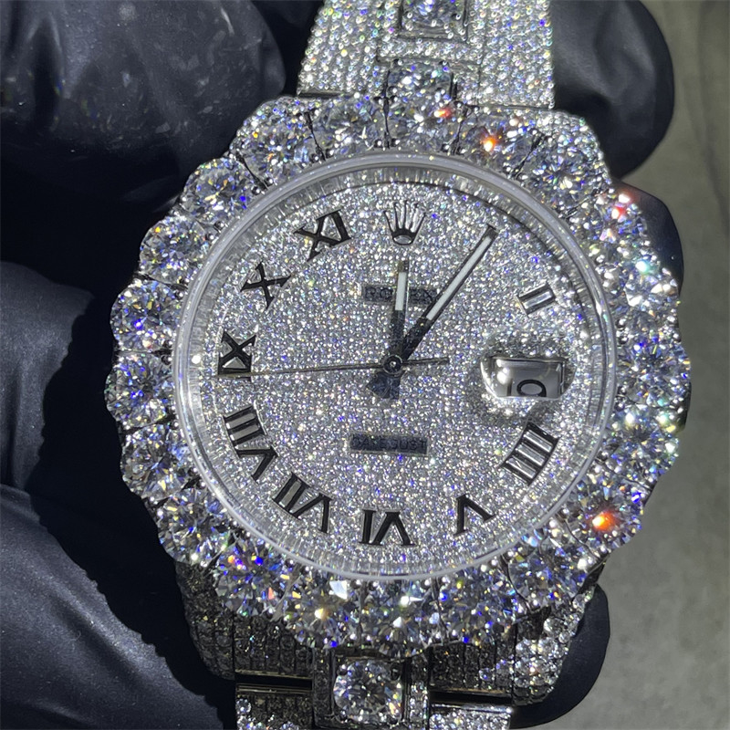 Bust Down Diamond Studded Watch